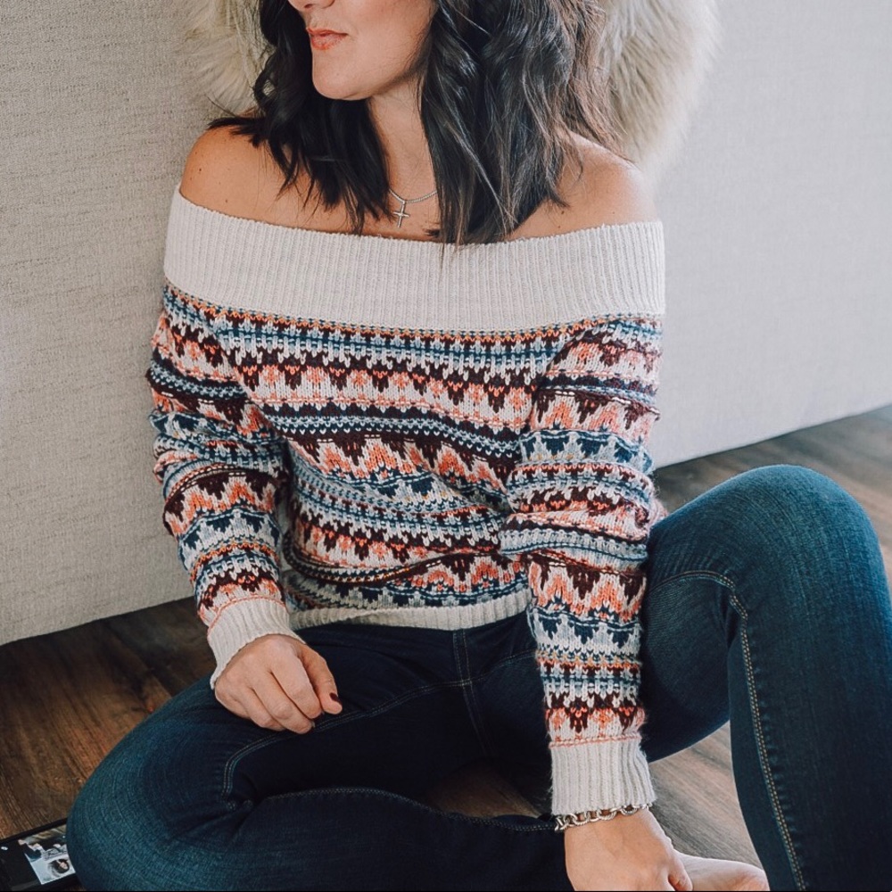 Abercrombie & Fitch off the shoulder sweater. New!